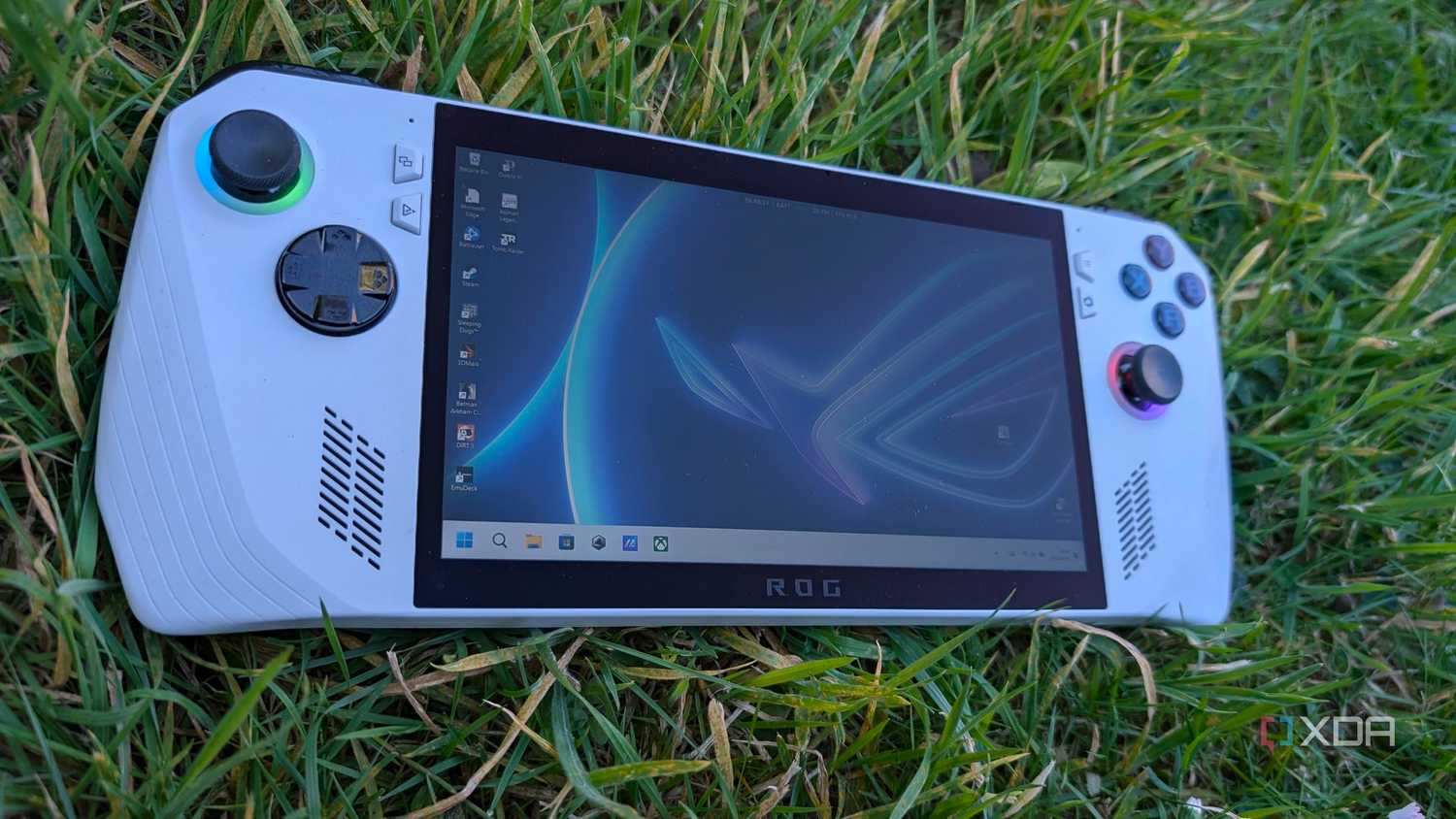 image of the rog ally in the grass
