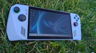 image of the rog ally in the grass