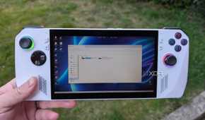 image of the rog ally showing the storage folders