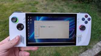 image of the rog ally showing the storage folders