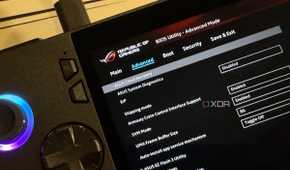 rog ally x bios with the cloud recovery option highlighted