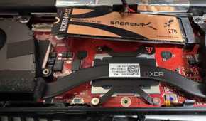 sabrent 2tb ssd being installed in the rog ally x