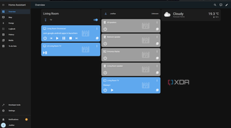 Screenshot of the Home Assistant dashboard on the web client