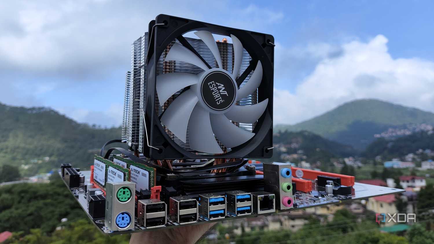 A person holding a server PC