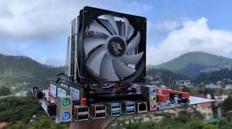 A person holding a server PC