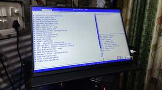 A Uperfect UGame K118 monitor displaying the Advanced BIOS options