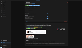 Screenshot of Tailscale settings in Home Assistant