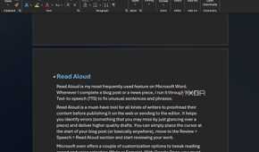 Microsoft Word dark theme
