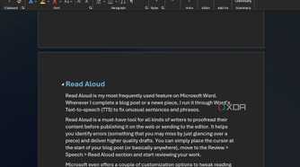 Microsoft Word dark theme