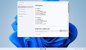 Screenshot of Twinkle Tray settings showing two connected displays