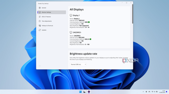 Screenshot of Twinkle Tray settings showing two connected displays