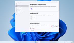 Screenshot of Twinkle Tray settings for hiding and renaming displays