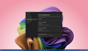 Screenshot of Twinkle Tray settings showing time-based brightness adjustments
