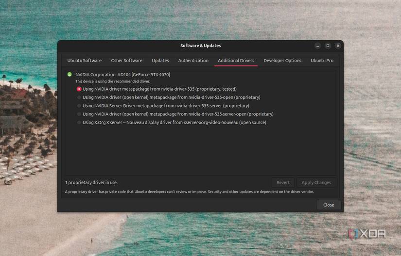 Ubuntu Software & Updates