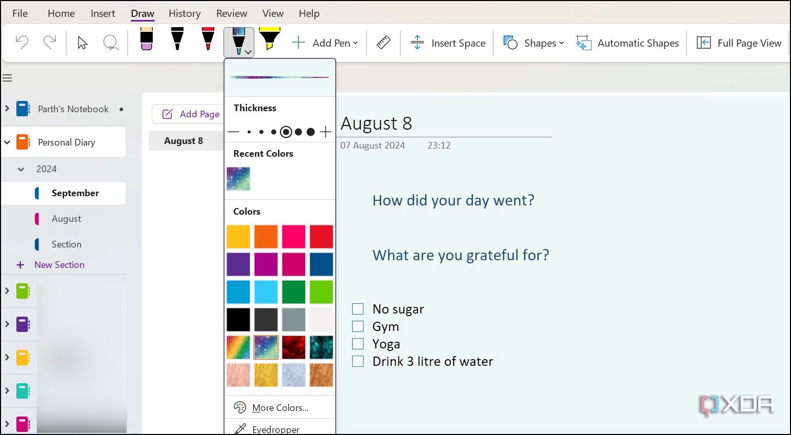I wanted to switch from OneNote to Obsidian, but one missing feature ...