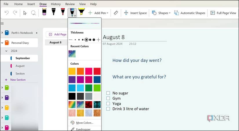 Onenote Draw Tab Here’s how I use OneNote as a digital journal