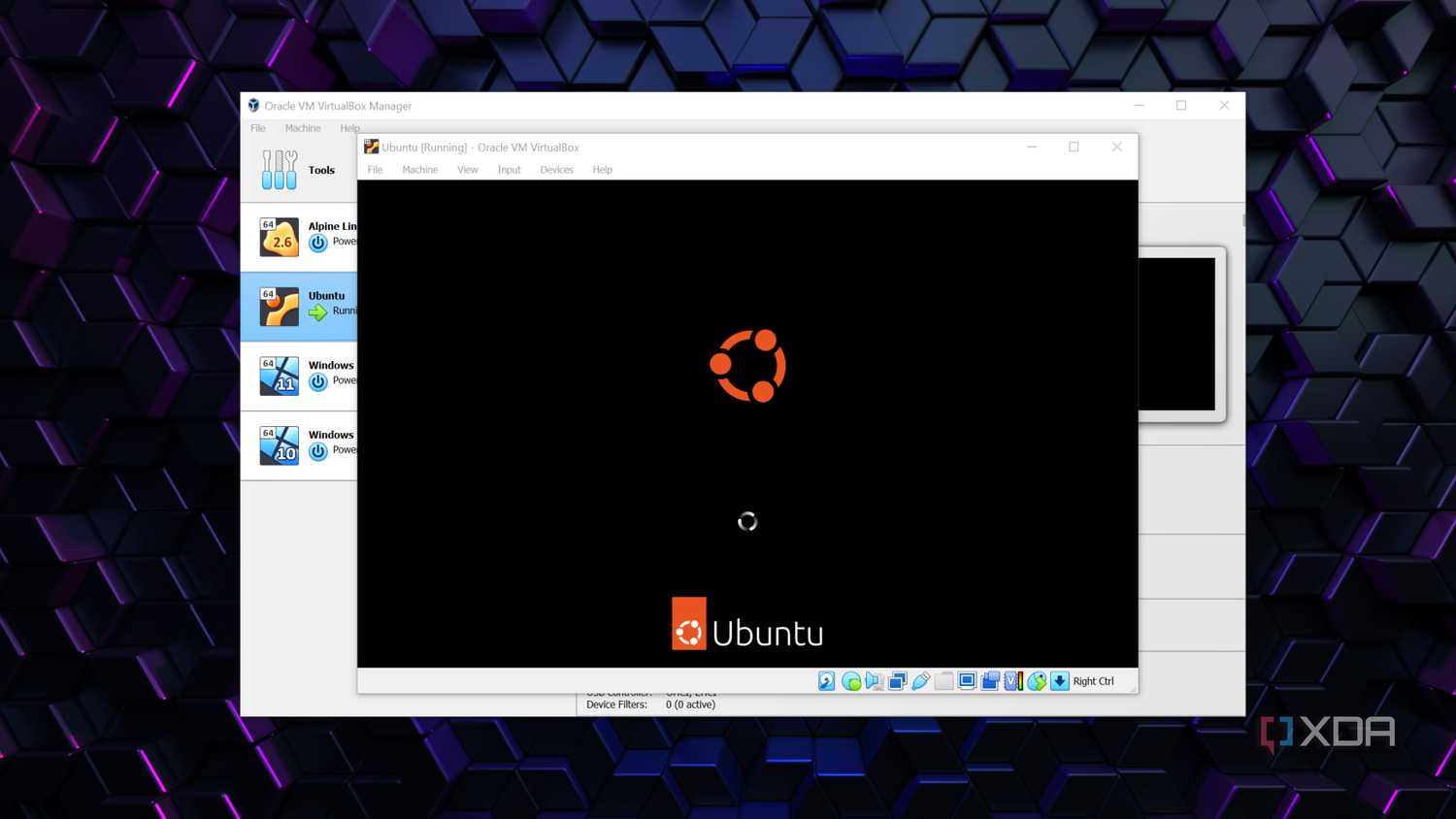Running Ubuntu in VirtualBox