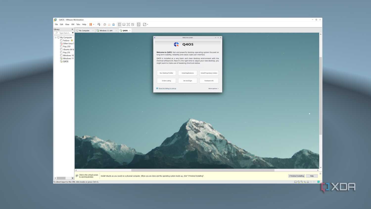 Running Q4OS on VMware Workstation Pro