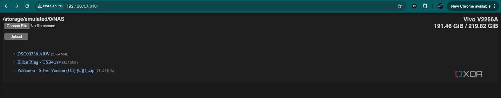 Connecting to WebDav server on old Android phone