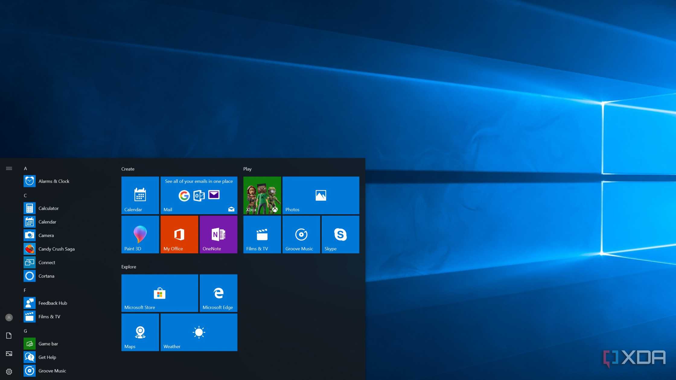Candy Crush appearing in the Windows 10 Start menu