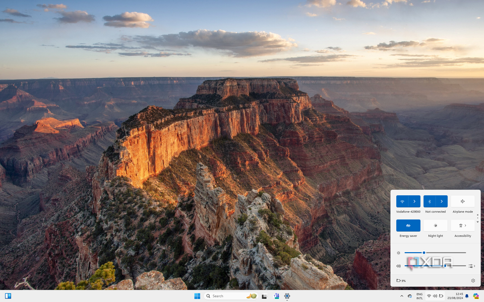 Screenshot of the Quick Settings panel in Windows 11 version 24H2
