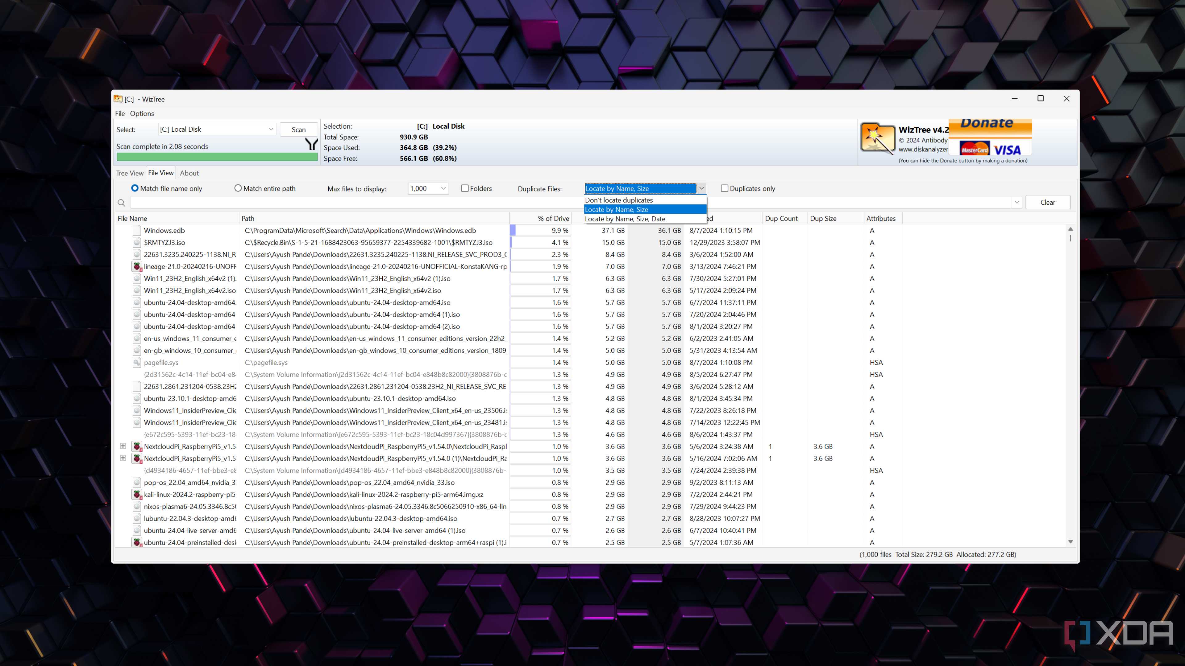 Filtering records in WizTree