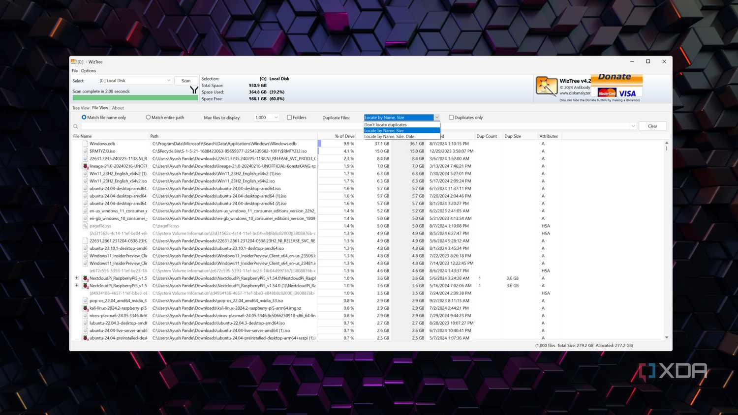 Filtering records in WizTree