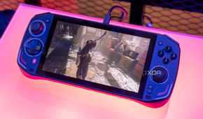 An Acer Nitro Blaze 7 playing a Tomb Raider game