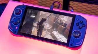 An Acer Nitro Blaze 7 playing a Tomb Raider game
