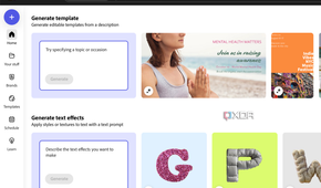 Adobe Express generative AI tools for text effects and templates