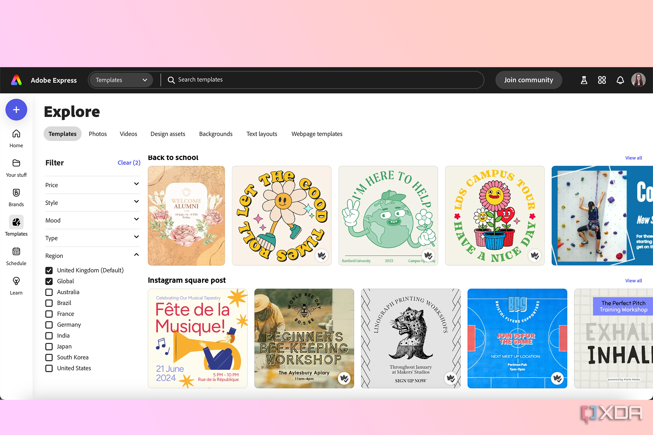 I tried Adobe Express for free, and I think the premium upgrade is worth it