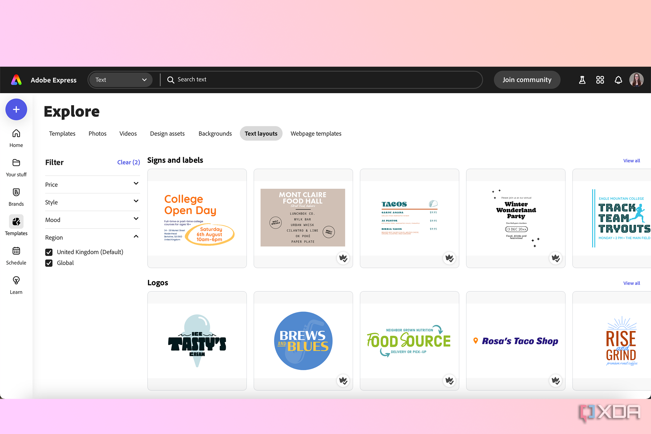 I tried Adobe Express for free, and I think the premium upgrade is worth it