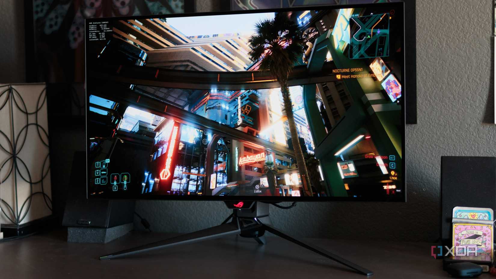 CyperPunk 2077 on the ASUS ROG PG32UCDP.
