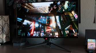 CyperPunk 2077 on the ASUS ROG PG32UCDP.