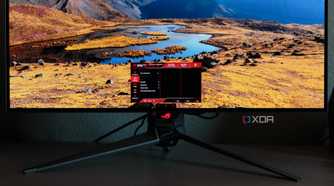 The OSD menu settings on the ASUS ROG PG32UCDP