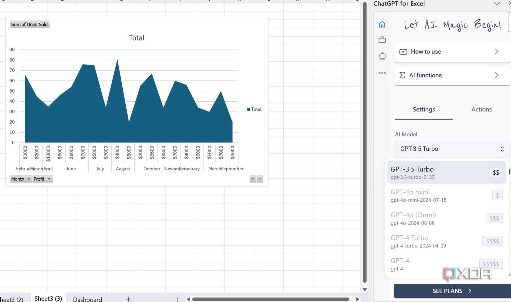 ChatGPT add-in for Excel