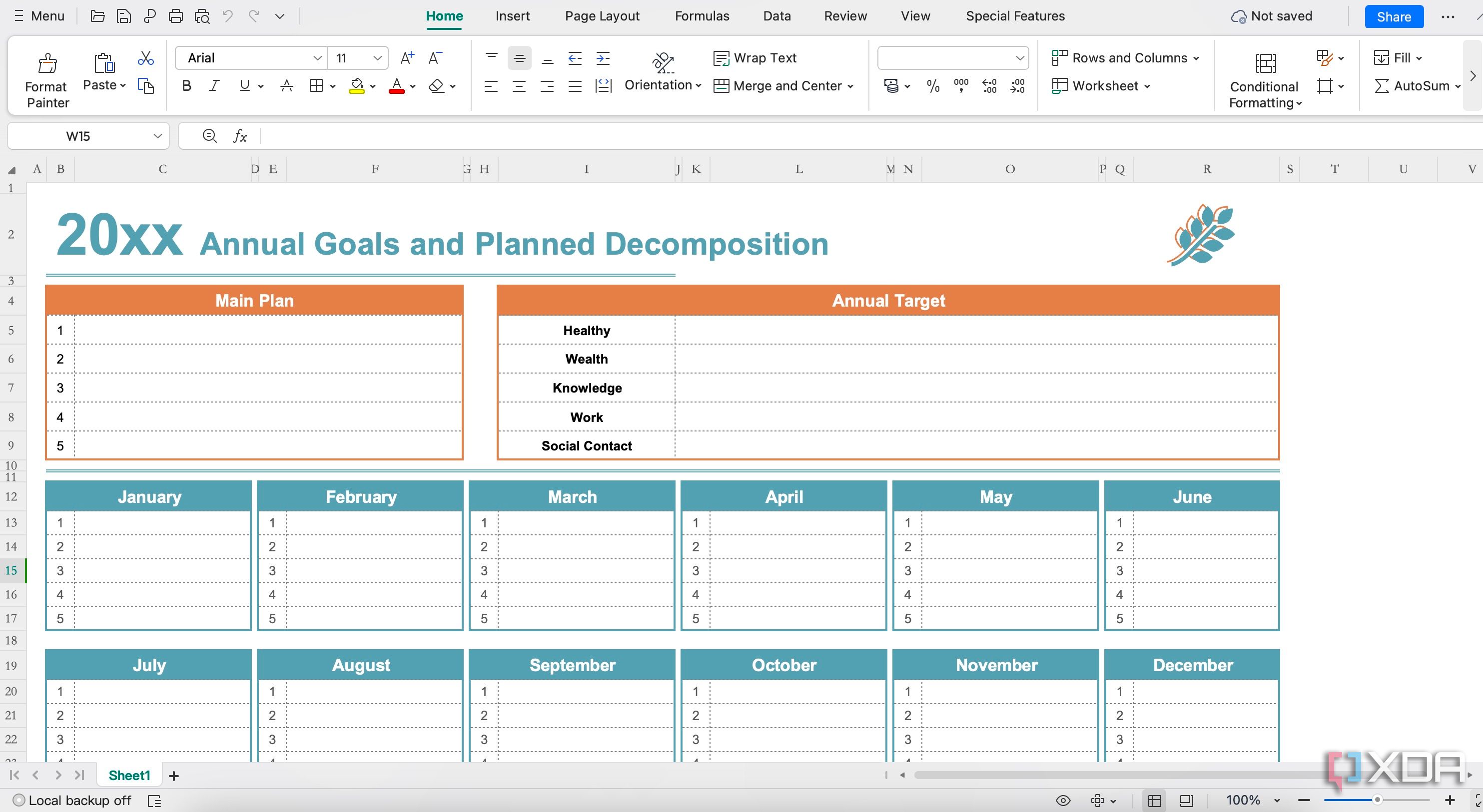 WPS Office home menu