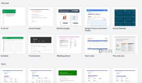 Google Sheets templates library