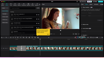 Audio tools in CapCut video software