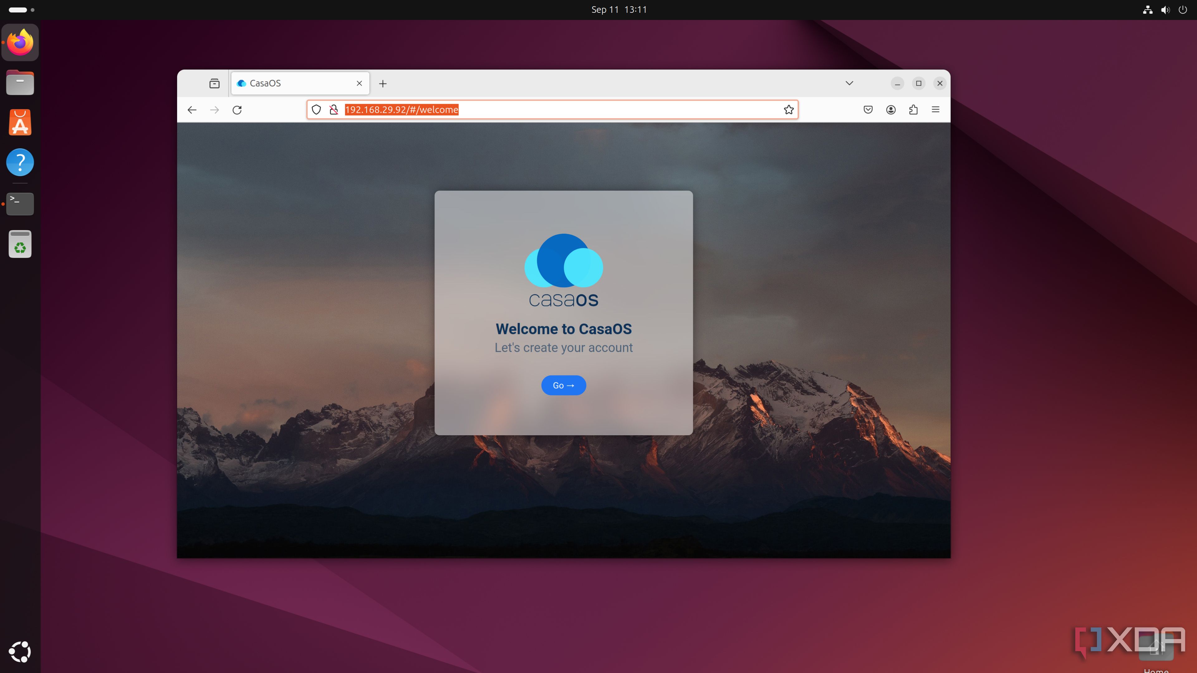 Accessing the CasaOS web UI inside Ubuntu