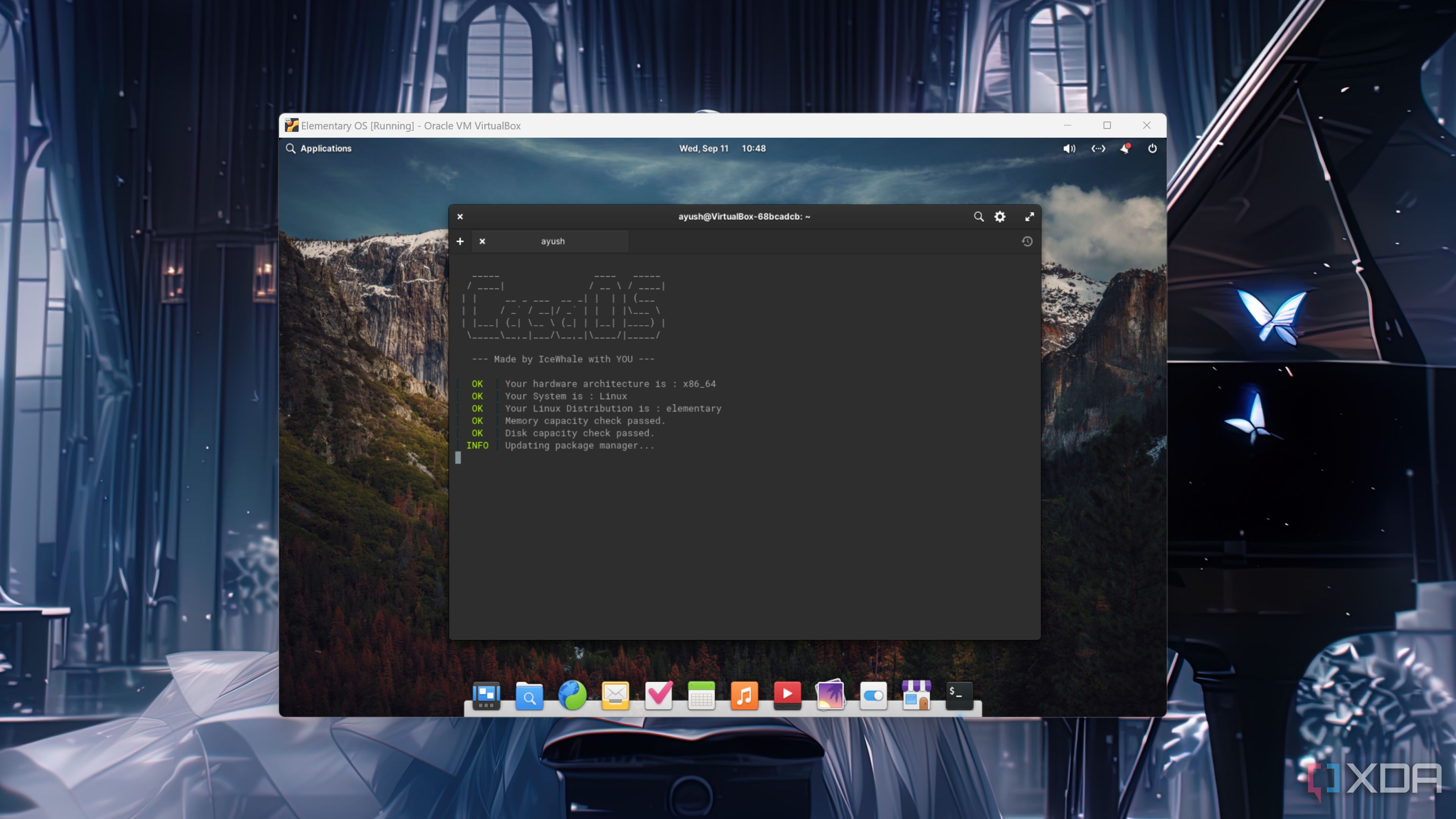 Running the CasaOS installer script inside a VirtualBox VM