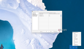 The ClickMonitorDDC settinghs window showing menu entries and their respective command line inputs, with the flyout menu showing the same entries added