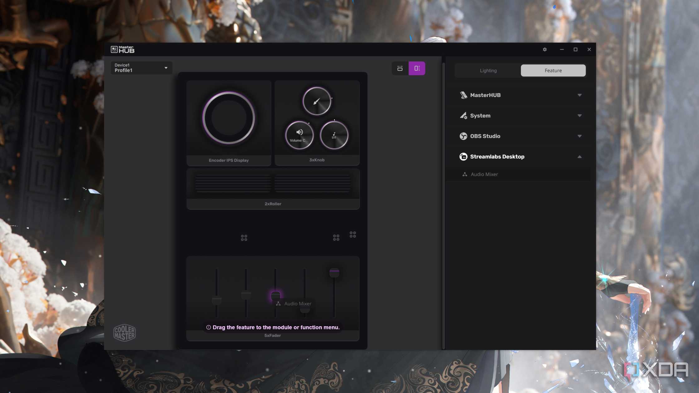 Customizing the 5-fader in the Cooler Master MasterHUB app