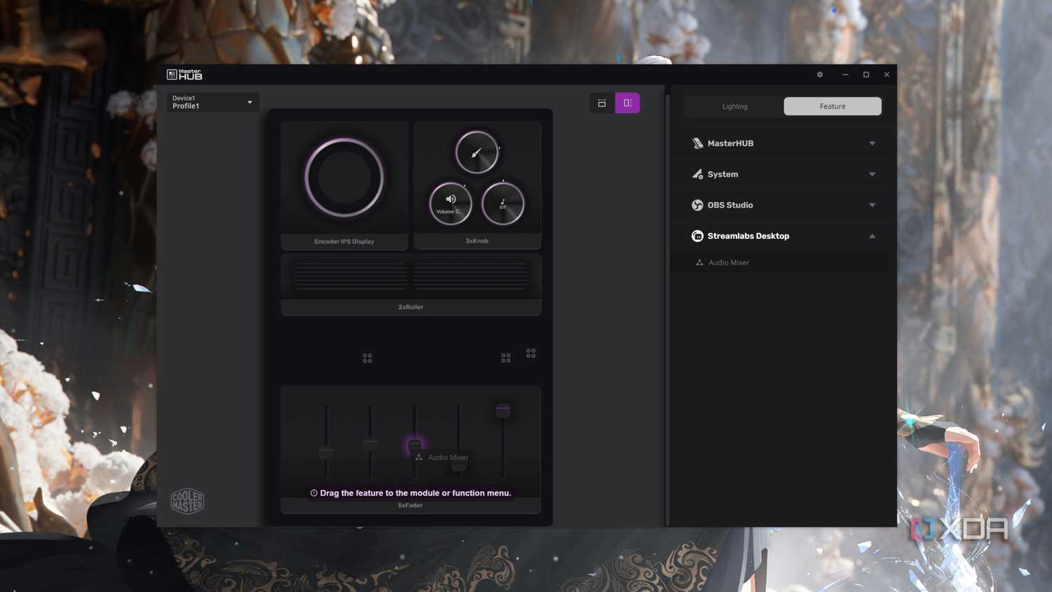 Customizing the 5-fader in the Cooler Master MasterHUB app