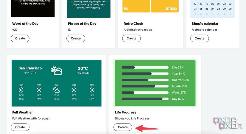 Create a widget for Notion