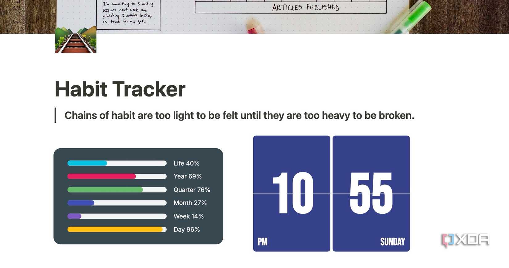 Widgets in Notion
