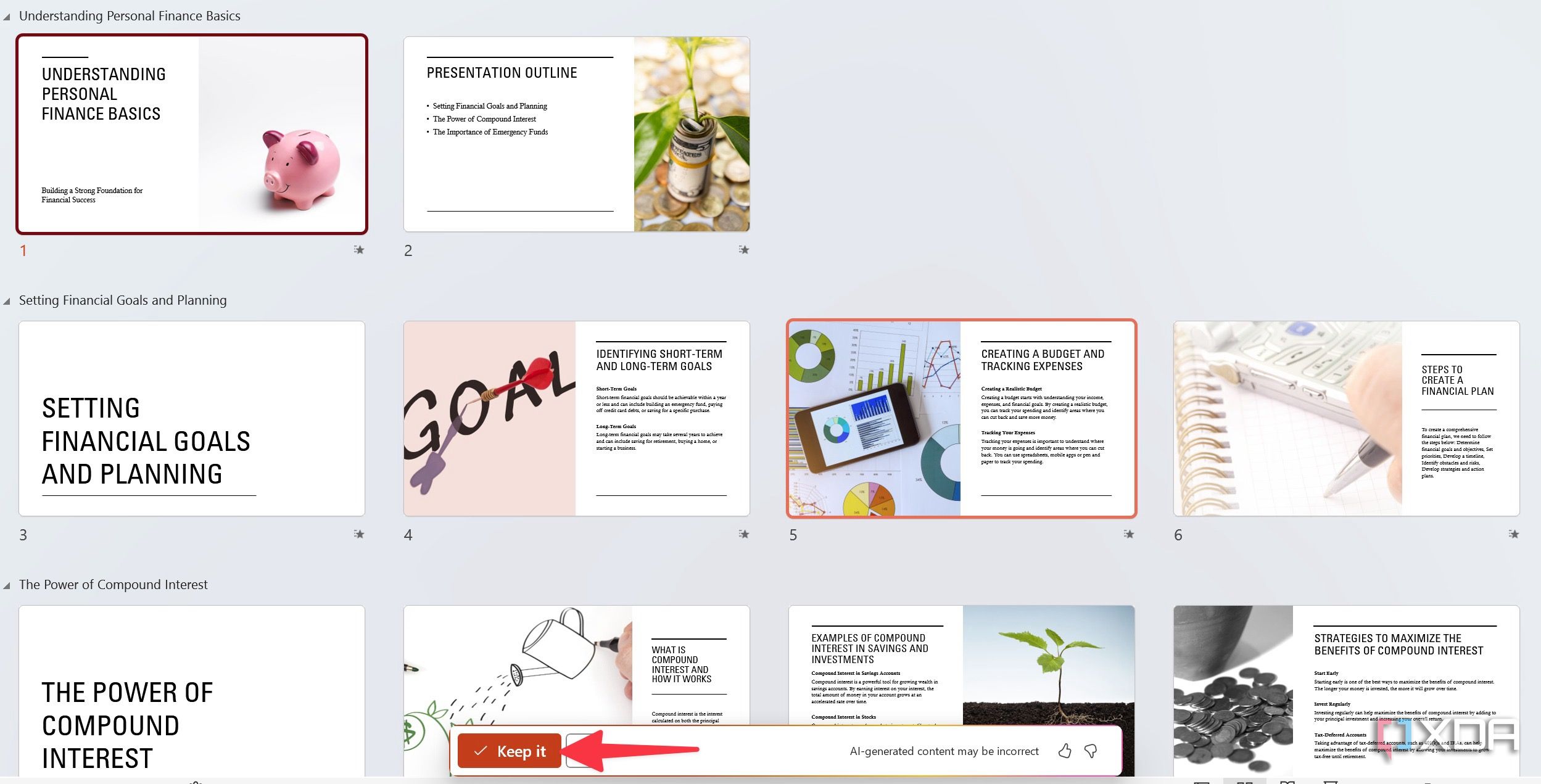 Copilot generated slides