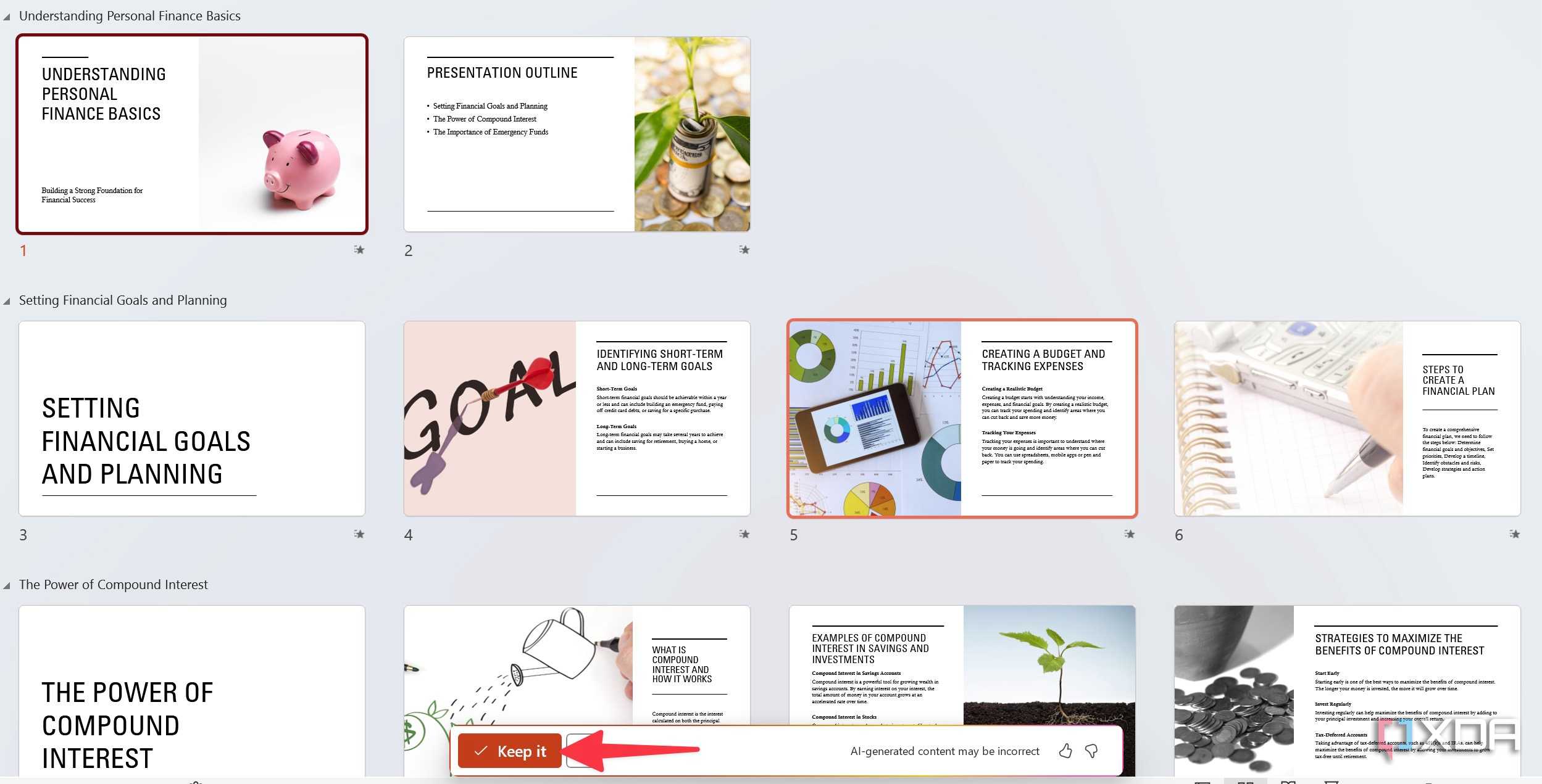 Copilot generated slides