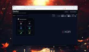 A screenshot of Dashy dashboard on an LXC container
