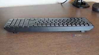The back of the Dell KM555 keyboard.